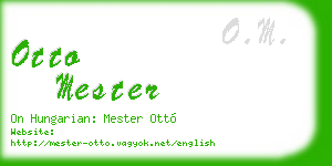 otto mester business card